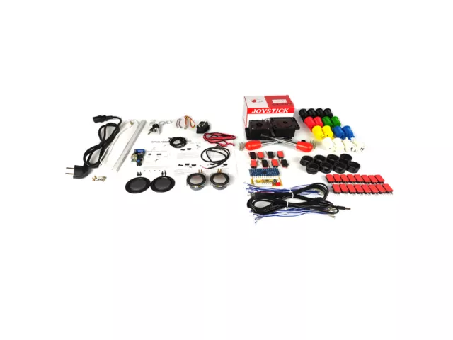 DIY component kit for your arcade with 28mm American buttons + accessories