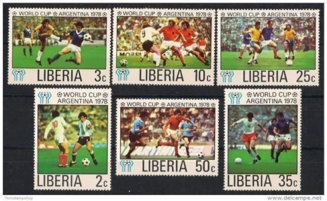 Libéria 1978 Monde Coupe Argentine WC Football Soccer Sport 6v set MNH