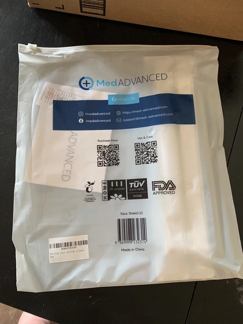 Med Advanced Anti fog Face Shields lot of 24 double packs