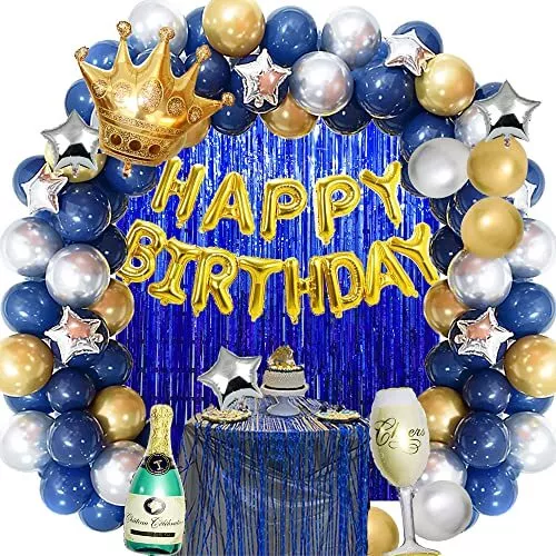 Globos HAPPY BIRTHDAY Papel De Aluminio Decoracion Cumpleaños Para Hombre Azul