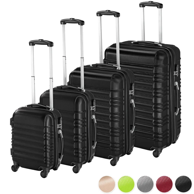 Set de 4 valises de voyage coque ABS léger rigide bagages valise trolley