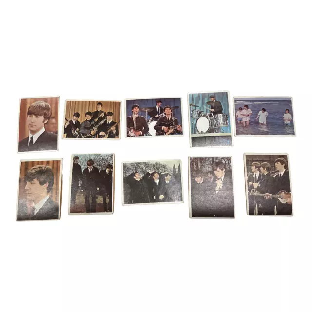 The Beatles Diary US Original Topps 1960's Color Bubble Gum Cards - Set of 10