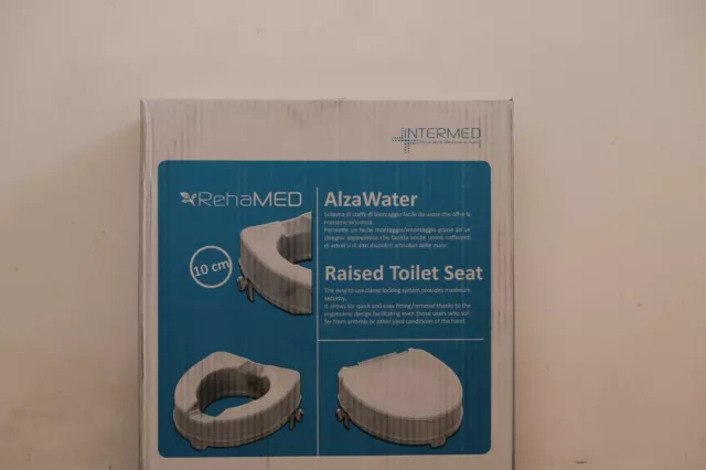Rialzo WC, Alza Water Anatomico con Sistema di Fissaggio Laterale (h 10cm)