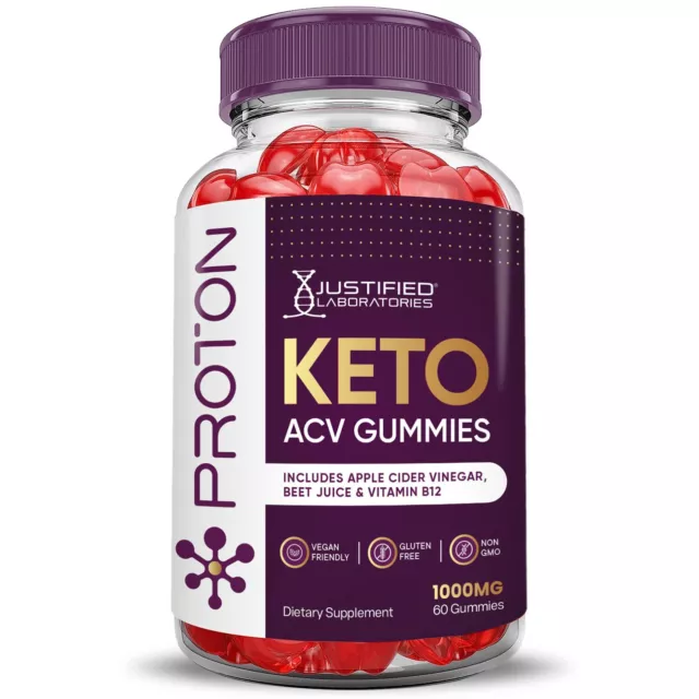 Proton Keto ACV Gummies 1000MG Apple Cider Vinegar 60 Gummys 2