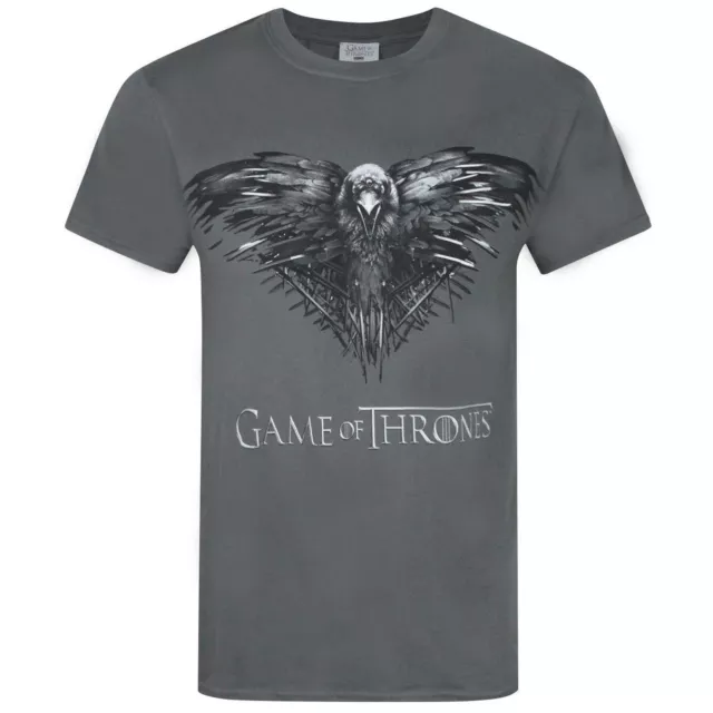Game Of Thrones - Maglietta ufficiale a maniche corte Corvo con Tre (NS5021)