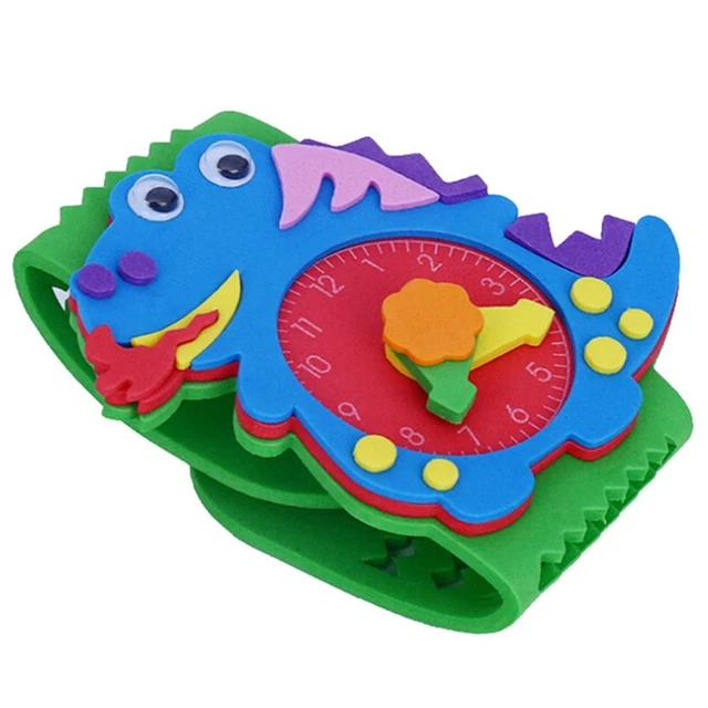 Reloj esponja tridimensional para niños hágalo usted mismo 3D eva regalo para niños 2 piezas/4 piezas
