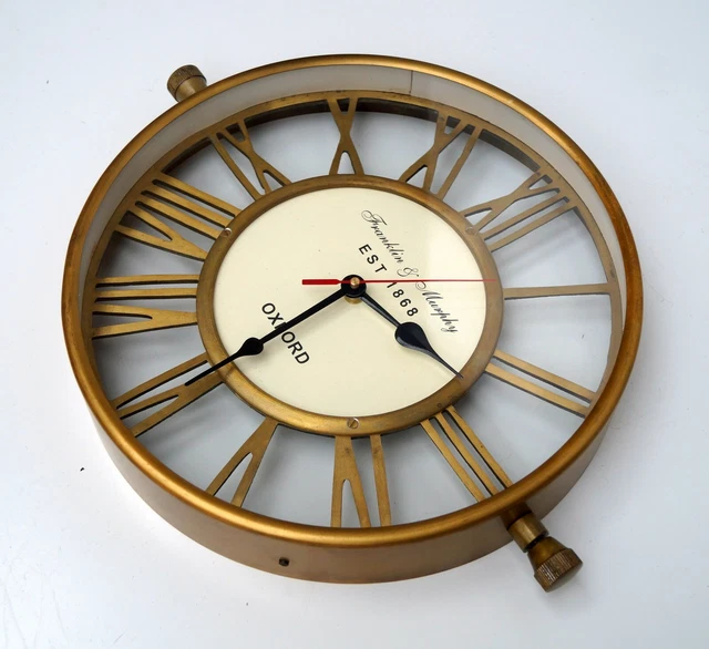 Antik Messing 12 " Wanduhr Römische Zahlen Nautisch Büro Wohndeko Uhr Geschenk