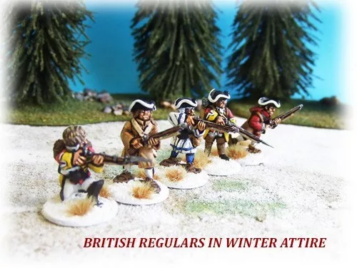 AW MINIATURES - 28mm FRENCH & INDIAN WAR -WINTER BRITISH X 6