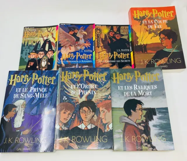 Lot 7 Harry Potter Livres #1-7 Série Complète J.K Rowling Paperback Books French