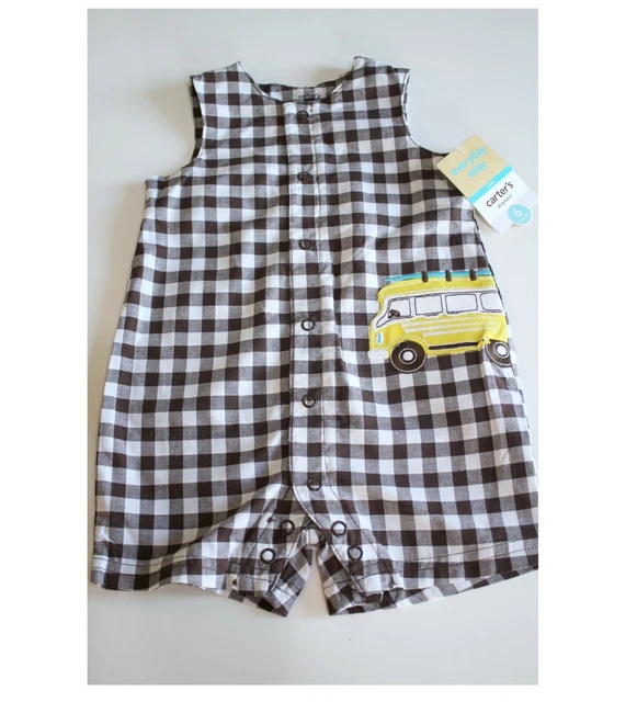 Carter's Baby Boy Shortall Shorts Romper Size 18 Months One Piece Brown