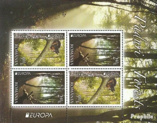 Rumania Bloque 500 (completa edición) nuevo con goma original 2011 el bosque