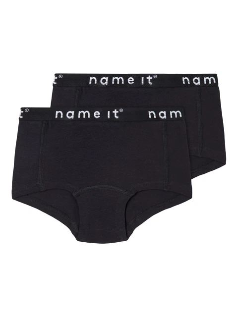 2er Pacco Ragazza Pantys Hipster Cotone Organico Slip Mutande Biancheria Intima