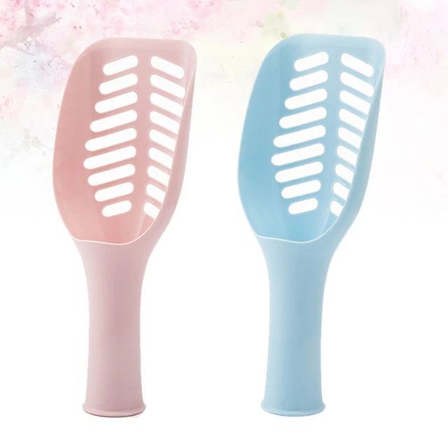 Pala Per Lettiera Per Gatti Con Contenitore - Design Curvo E Inclinato, Per Una Pulizia Facile E Igienica (Blu) - Foto 3