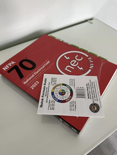 Electrical Code Booko 2023 NEC NFPA 70 National Electrical Code Book Pre-Tabs/Quick Formula ...