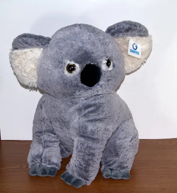 Goffa Plush Koala Bear Stuffed Animal Gray 19" Large Tags