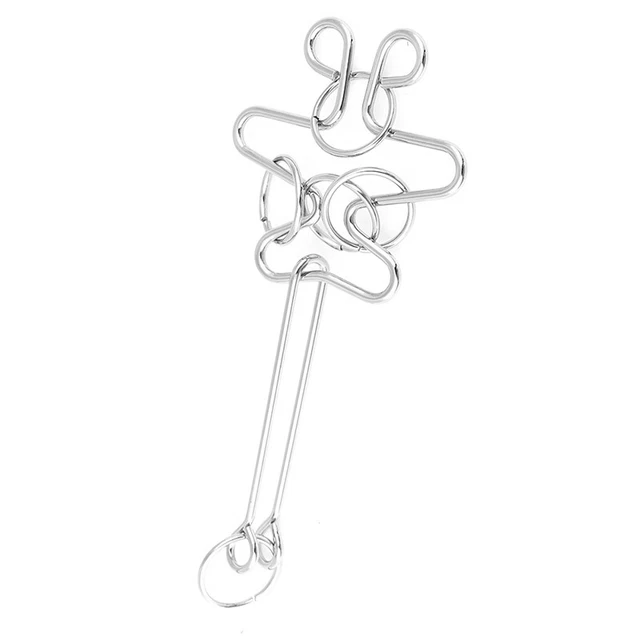 Calabash-shaped IQ Test Metal Wire Puzzle Brain Teaser Game for Adults TU  F2