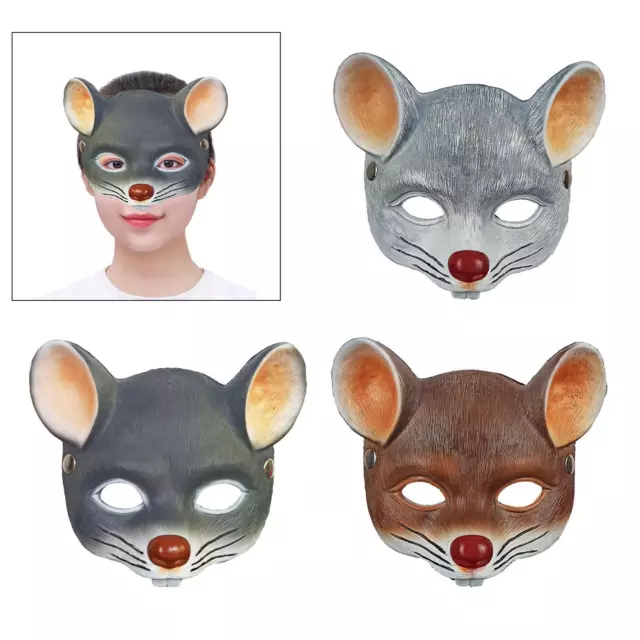 3D  Half Face  Costume Cosplay  Masque Animal Mascarade Rat Masque Animal pour