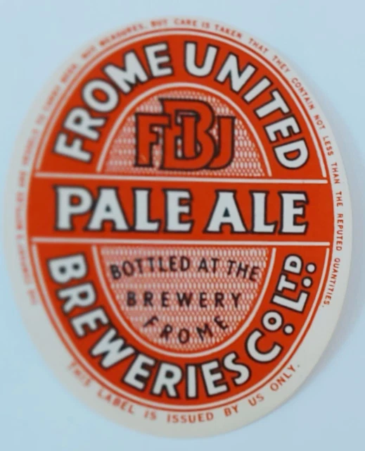 Frome United Breweries Pale Ale bottle label version 1