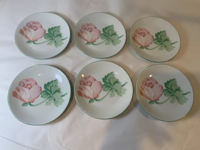 Philippe Deshoulieres Boquet Fleurs Canape Appetizer Plates, Set Of 6