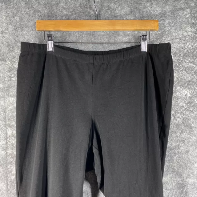 Karen Kane Pants Womens 16W Black Ponte Knit Crop Capri Pull On Stretch USA