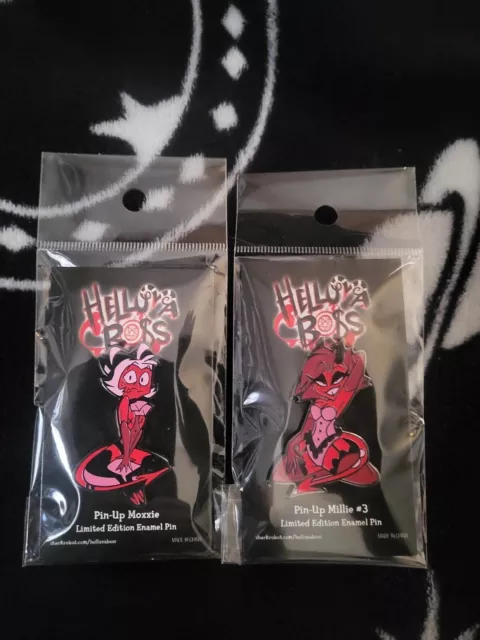 HELLUVA BOSS PIN up Moxxie + pin up Mille #3 limited edition pins, out ...