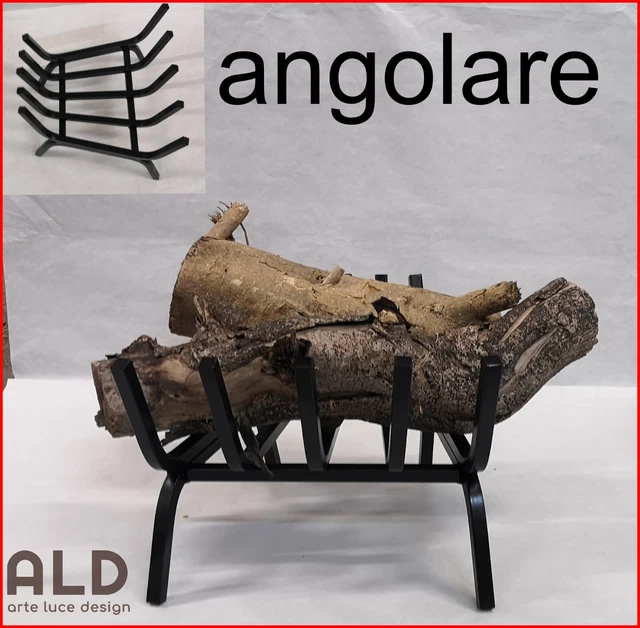 Porta Legna Per Camino E Barbecue In Ferro | 40x20 Cm, Nero - Practico E Resistente - Foto 3