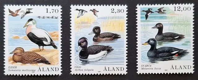 Aland Islands: SG25-27; 1987 Birds; complete unmounted mint (MNH) set