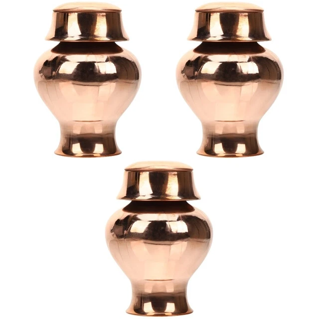 3 Count Buddha Offering Accessories Brass Cup Buddhist Vase Supplies