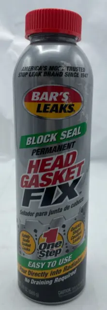 Bar's Leaks Block Seal Permanent Head Gasket Fix One Step No Draining 24oz NEW