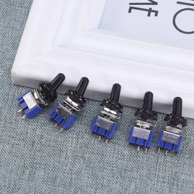 5 x mini interruttore ribaltabile on/off + coperchio 2p micro interruttore ribaltabile