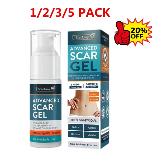ScarAway - Advanced Scar Gel, Tummy Tuck, Old&New Scar, Stretch Mark, Burn Scar`