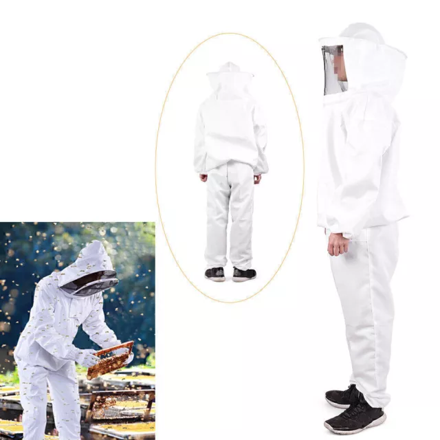 New Professional Polyester Body Beekeeping Bee Keeping Suit Veil Hood as