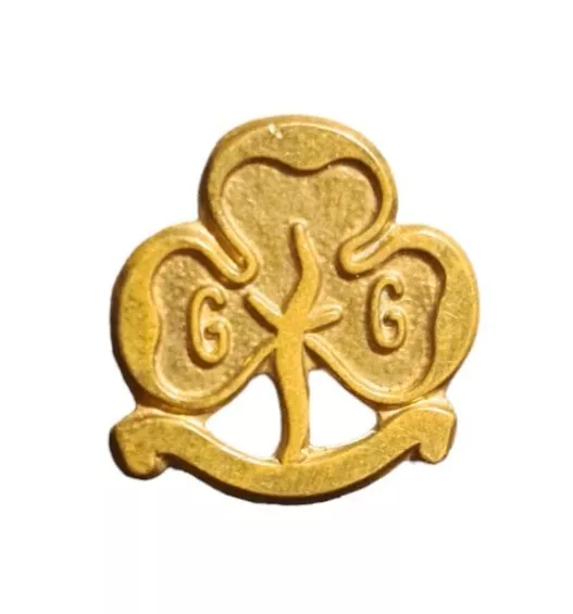 Rare Original Girl Guides Brass Trefoil Promise Badge
