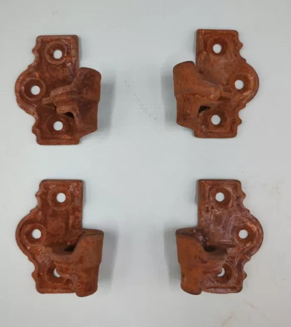 4 Antique Cast Iron Victorian Lift Off Shutter Hinges, House Sections Only