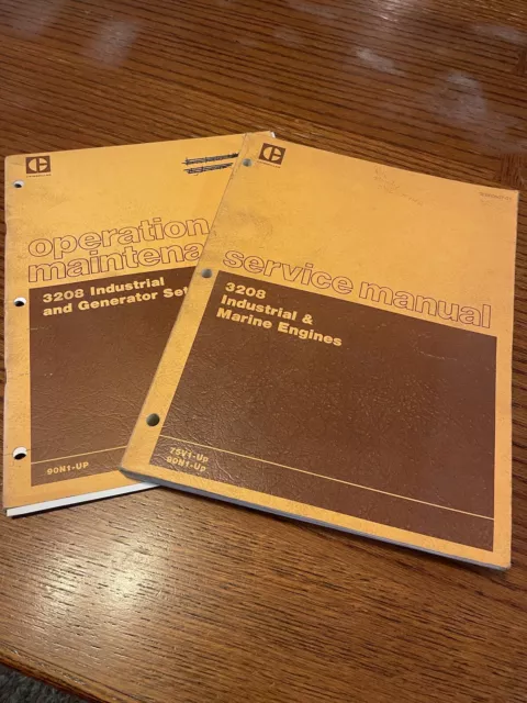 CATERPILLAR 3208 MARINE & IND. ENGINE SERVICE & Operation MANUAL S/N 75V 90N1-up