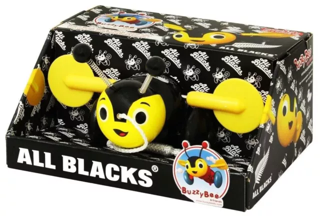 All Blacks Buzzy Bee Wooden Pull Along Toy