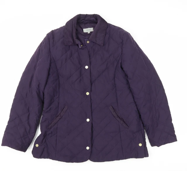 Cappotto trapuntato viola Marks and Spencer taglia 12 cerniera