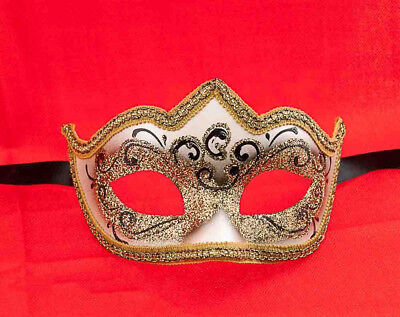 Mask from Venice Colombine IN Tip Nymph Golden Authentic Venetian 743 V39B