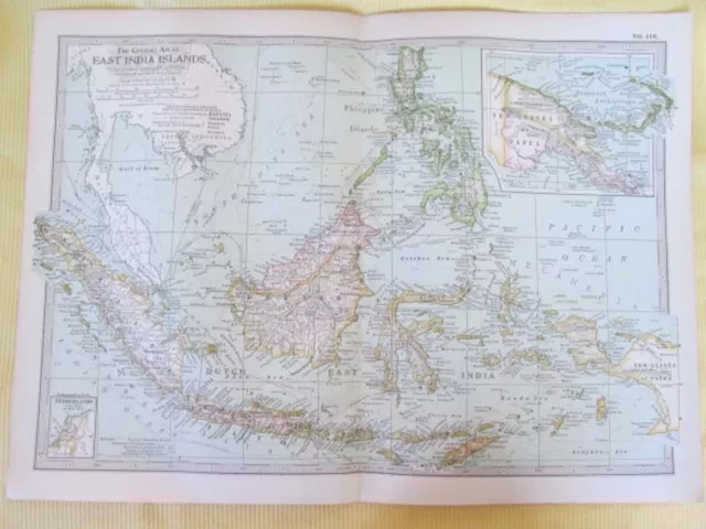 Vintage Map,EAST INDIA ISLANDS,116,Century Atlas,1902