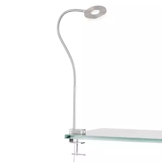 FISCHER & HONSEL LED-Klemmleuchte Jax Tischleuchte Tischlampe Lampe dimmbar weiß