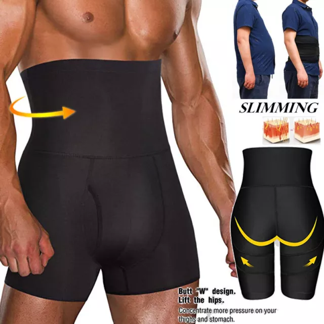 Men'S Body Shaper Tummy Control Slimming Shapewear Shorts High Waist Bdomen Trim