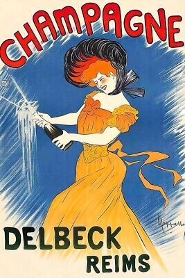 Poster Manifesto Locandina Pubblicità Stampa Vintage Aperitivo Champagne Drink