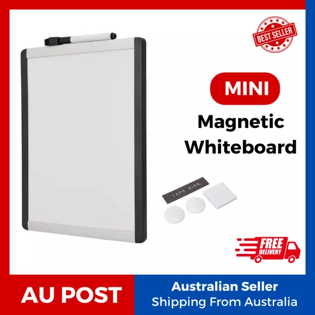 Mini Magnetic Whiteboard with Marker Erasable Desktop Message Board AU