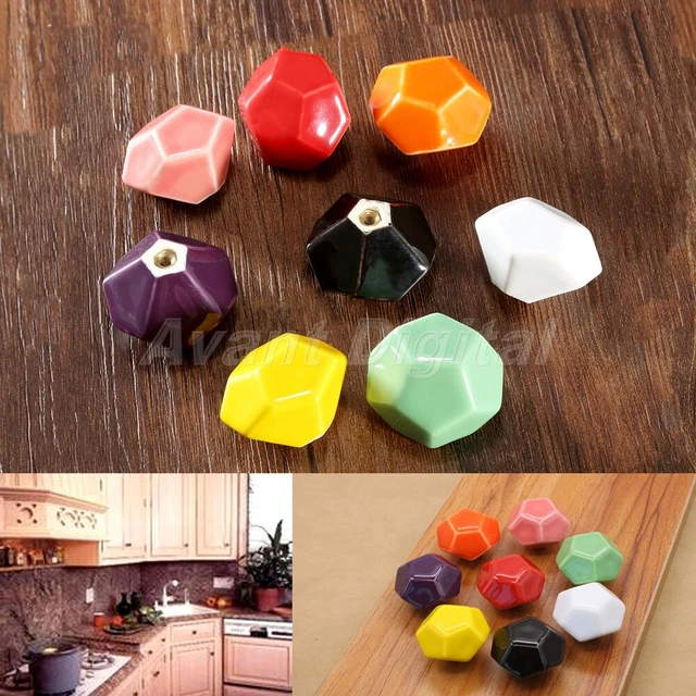 Vintage Retro Ceramics Door Pull Handle Drawer Knob Home Cabinet Cupboard Decor