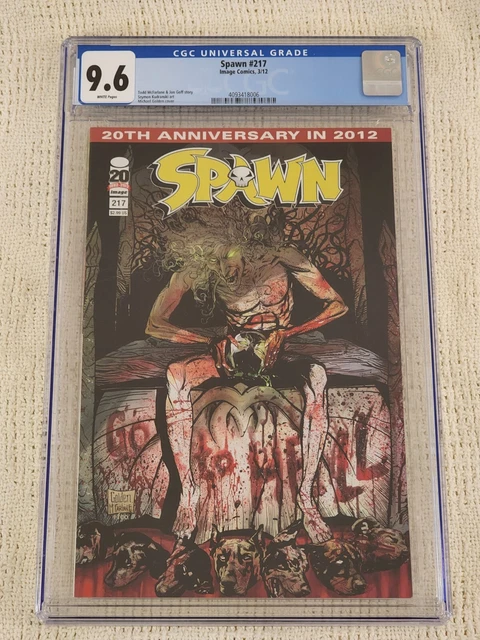Spawn #217 CGC 9.6 RARE Low Print Image Comics White Pages 2012 McFarlane!