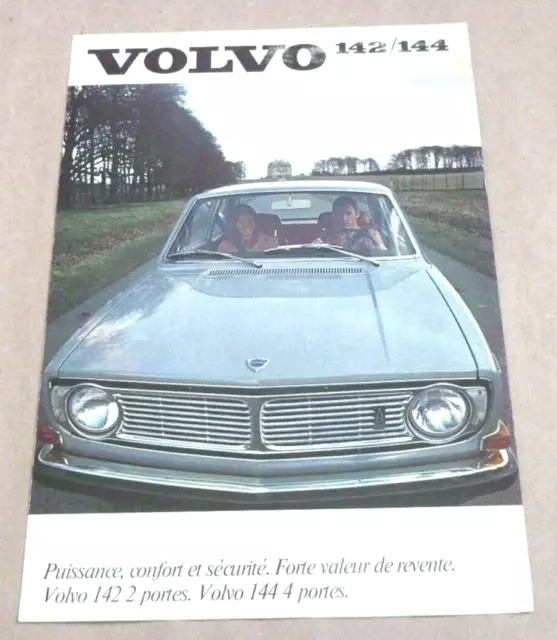 1969 VOLVO 142 144 Catalogue Brochure Folder Prospekt Dépliant Document French