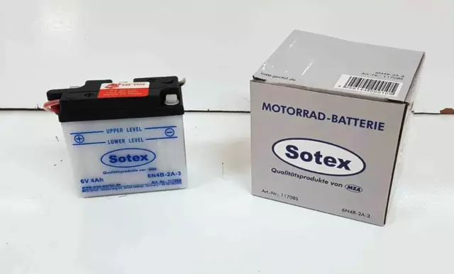 Batterie Akku 6V 4,0Ah Simson Schwalbe KR51 1/2 Sotex 6N4B2A-3 Star SR4-2 SR4-3