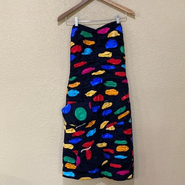 Vintage Stunning Evenings By Raul Blanc Circa Polka Dot 80’s Party Mod Dress 12