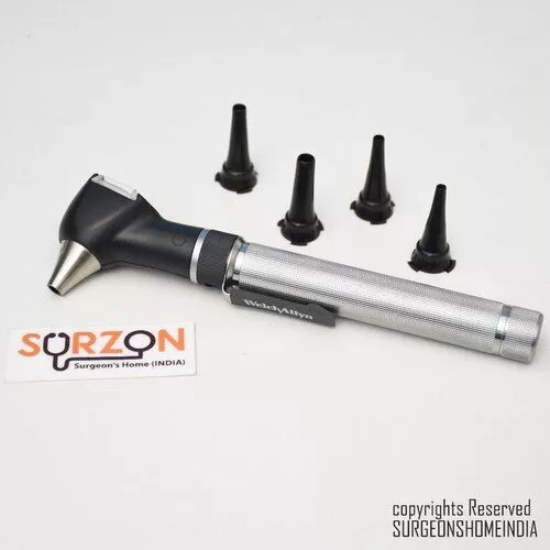 Welch Allyn 2.5V Clinic Pocket Otoscope With AA Metal Handle Model Free Shipping