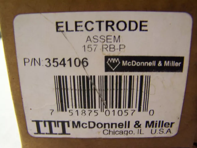 Itt Mcdonnell & Miller Short Electrode For Assembly 157 Rb-P 354106 Pn 354106 2